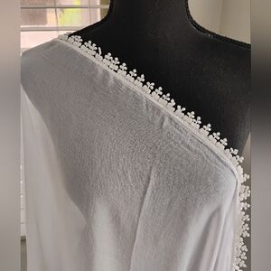 Elegant Sheer White Shawl